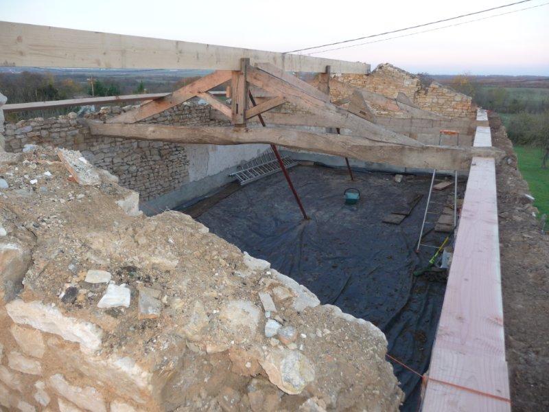 Restauration d'une charpente à Exoudun (79)